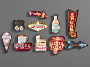 咖啡厅墙面灯饰墙饰挂件