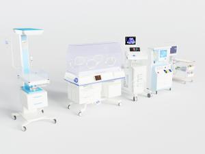 医院婴儿保温箱、B超机和点滴移动车医疗器械