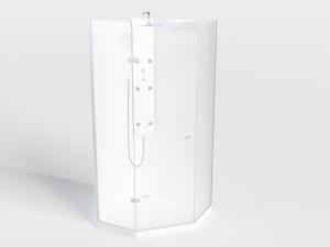 现代钻石造型的玻璃淋浴房