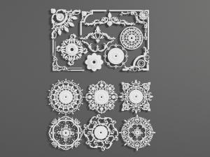 欧式雕花石膏线灯盘