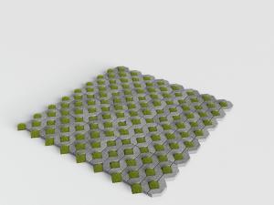 现代灰色植草砖