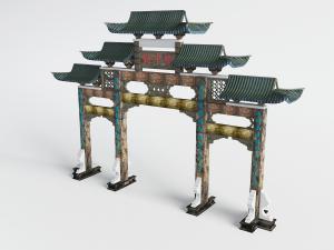 中式仿古大门建筑