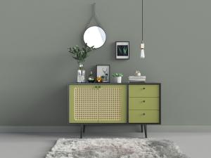 北欧果绿色玄关柜边柜