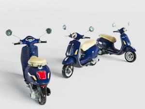 蓝色摩托电动车