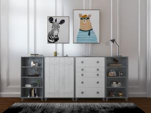 北欧儿童装饰置物柜