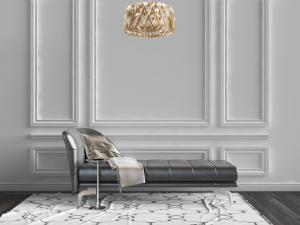 北欧黑色美人榻贵妃椅