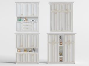 简欧白色装饰柜、衣柜
