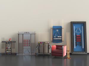 台球杆、台球桌收纳架体育健身设备