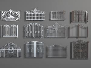 欧式黑色金属雕花镂空大门