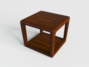 中式方形实木茶几3d模型 中式方形实木茶几