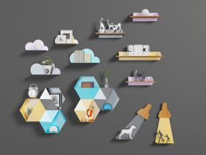 北欧墙面装饰置物架