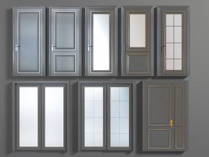 新中式平开门子母门推拉门