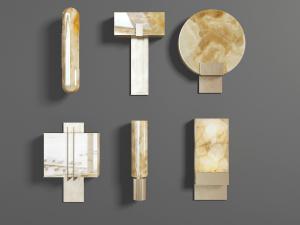 中式大理石纹理的壁灯