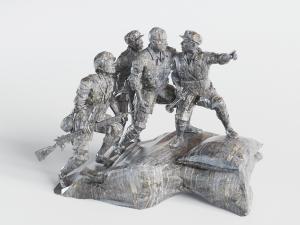 现代红军人物纪念石雕雕塑