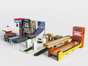 桌球、篮球和保龄球游乐设施设备3d模型 桌球、篮球和保龄球游乐设施设备