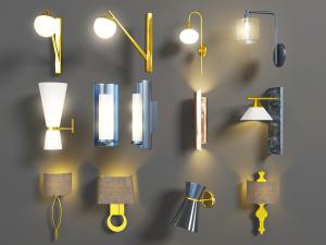 新中式现代金属装饰的壁灯