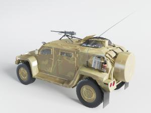 站地迷彩越野车吉普车3d模型 站地迷彩越野车吉普车