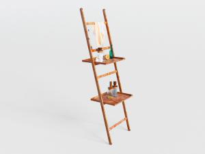 北欧实木梯子卫浴柜架