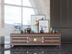 中式实木电视柜