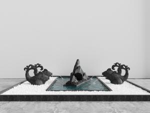 中式金鱼戏水景观小品