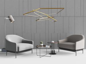 现代新中式单人沙发边几3d模型 现代新中式单人沙发边几