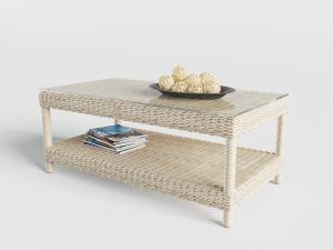 东南亚藤编双层玻璃面的茶几3d模型 东南亚藤编双层玻璃面的茶几