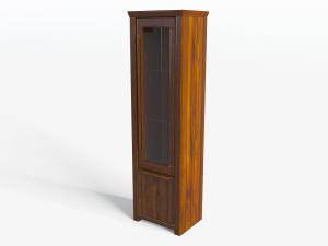 中式实木玻璃柜门的装饰置物柜