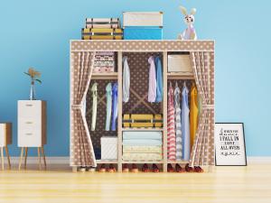 现代儿童布艺收纳衣柜3d模型 现代儿童布艺收纳衣柜