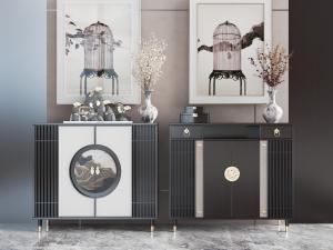 中式玄关柜边柜