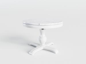 欧式十字支架的白色圆形茶几3d模型 欧式十字支架的白色圆形茶几