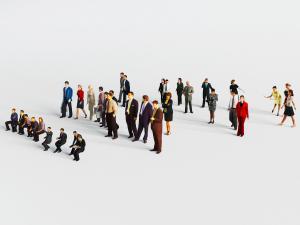 坐姿、聊天打电话的多人人群3d模型 坐姿、聊天打电话的多人人群