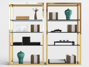 新中式金属装饰置物架