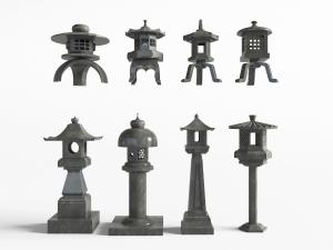 中式石雕路灯草坪灯