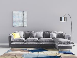 现代布艺转角沙发3d模型 现代布艺转角沙发