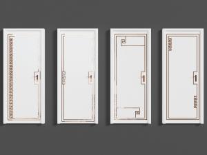 新中式白色平开门