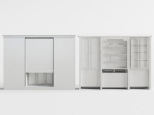 简欧白色实木衣柜3d模型 简欧白色实木衣柜