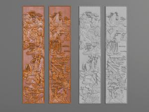 中式立体浮雕装饰挂画挂件