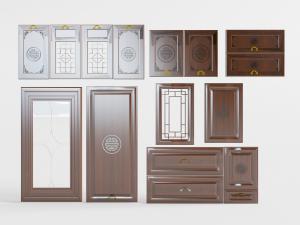 新中式窗格、柜门