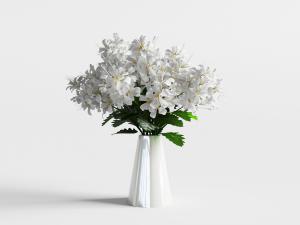 中式陶瓷花瓶花卉