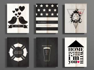 现代工业风黑白卡通图案的门帘3d模型 现代工业风黑白卡通图案的门帘