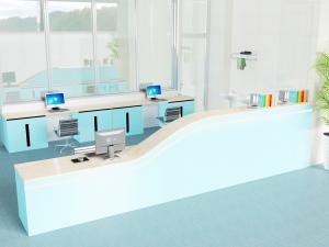 现代办公大厅前台接待台