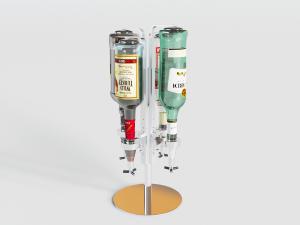 现代放在酒龙头上的四瓶酒瓶饮料3d模型 现代放在酒龙头上的四瓶酒瓶饮料