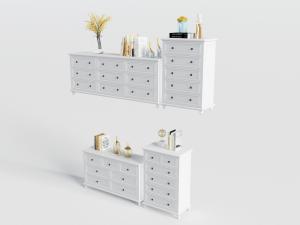 简欧白色玄关柜边柜