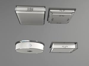 新中式方形圆形吸顶灯3d模型 新中式方形圆形吸顶灯