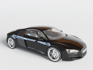 现代黑色奥迪汽车3d模型 现代黑色奥迪汽车