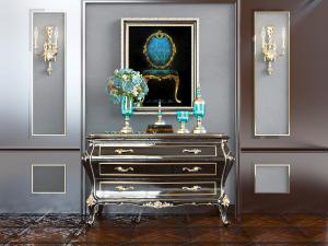 欧式古典黑色雕花玄关柜边柜