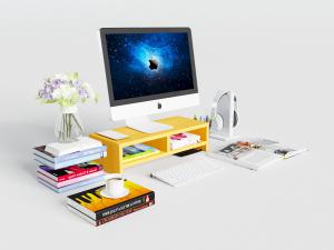 电脑、书本和耳机3d模型 电脑、书本和耳机
