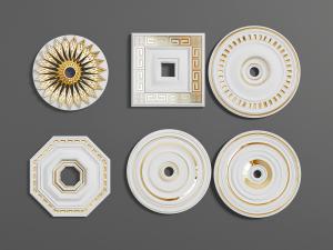 欧式雕花圆形、方形和多边形灯盘