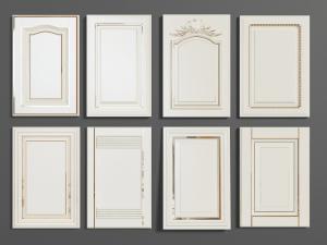 简欧白色实木柜门