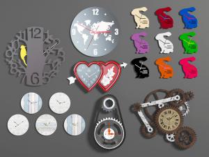 工业风齿轮、兔子造型的钟表3d模型 工业风齿轮、兔子造型的钟表